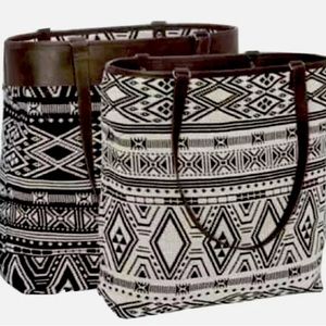 Thirty-one reversible tote Black and White Rio Weave
